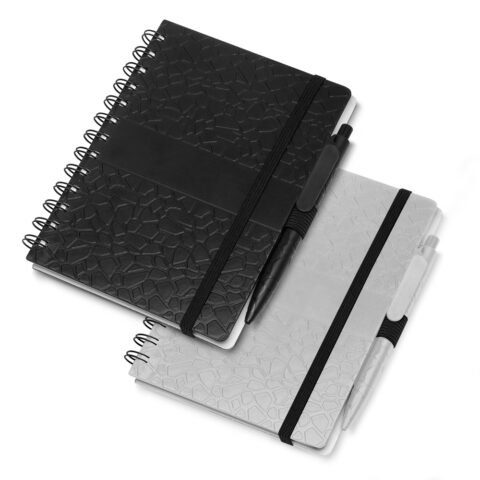 Caderno B6 Capa em ABS com Caneta