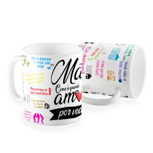 Caneca mãe como e grande meu amor