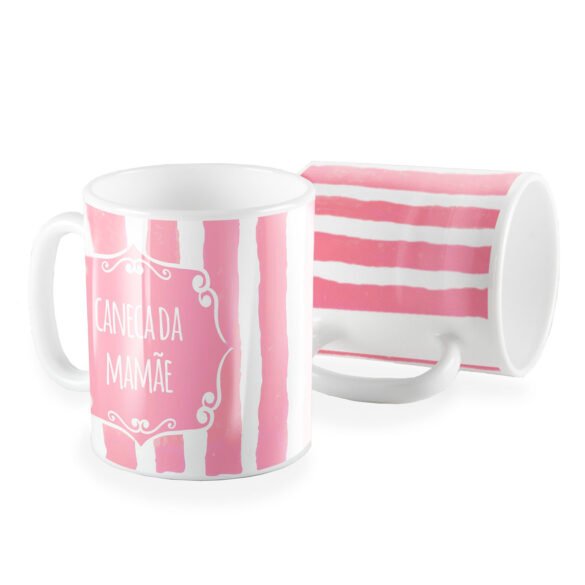 Caneca listras caneca da mamãe