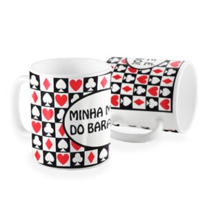 Caneca dia das Mães minha mãe e do baralho