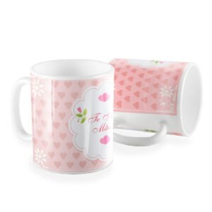 Caneca coracao te amo mãe