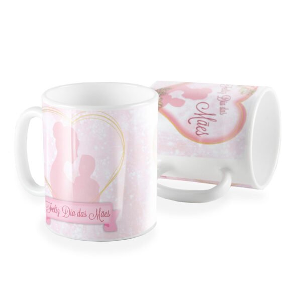 caneca coracao dia das Mães
