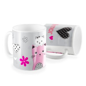 Caneca amor de mãe gato