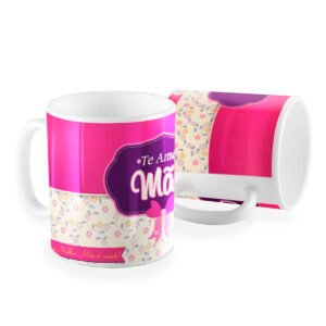 Caneca te amo mãe lacinho
