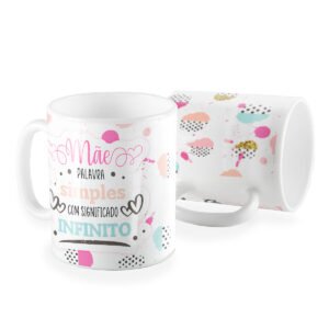 Caneca mãe palavra simples