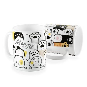 Caneca mãe de pet cachorro patinhas