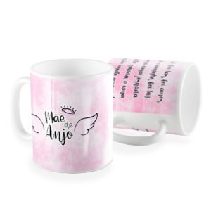 Caneca mãe de anjo aquarela rosa