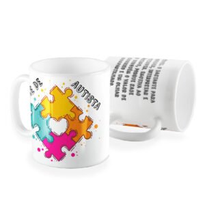Caneca mãe de autista um sorriso no olhar