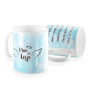 Caneca mãe de anjo aquarela foi amor