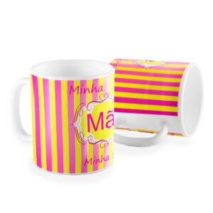 Caneca dia das Mães minha mãe minha rainha