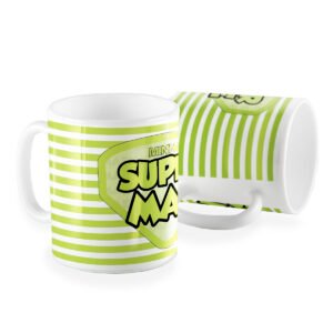 Caneca dia das Mães minha super mãe verde