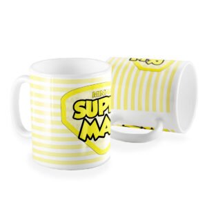 Caneca dia das Mães minha super mãe amarelo