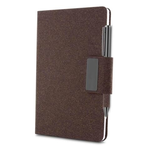 Caderno A5 em PU e fibra de café ou chá